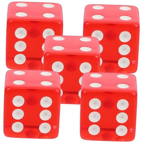 CHICAMPERA 5 Stück Große Rote Transparente Spielwürfel Teiliges für Brettspiele Party Accessoires und Spielrequisiten Leicht und Handlich für Ktv Bars und Spieleabende CHICAMPERA 5 Stück Große Rote Transparente Spielwürfel Teiliges für Brettspiele Party Accessoires und Spielrequisiten Leicht und Handlich für Ktv Bars und Spieleabende von CHICAMPERA