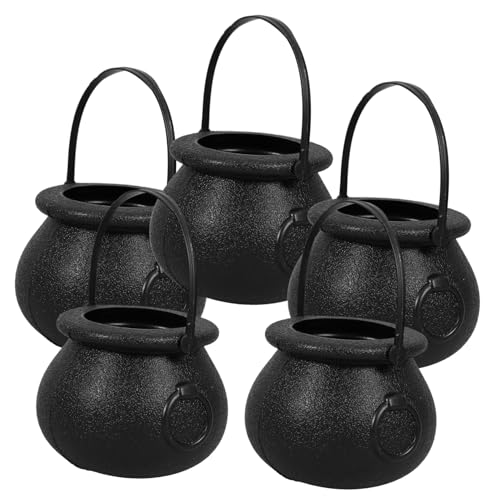 CHICAMPERA 5 Stück Halloween-party-requisiten Dekorativ Streich Container Kesseltopf Dekoration Gruselig Halloween-süßigkeiten-korb Für Funkeln Glühen Mini-kessel Hexen Abs Schwarz CHICAMPERA 5 Stück Halloween-party-requisiten Dekorativ Streich Container Kesseltopf Dekoration Gruselig Halloween-süßigkeiten-korb Für Funkeln Glühen Mini-kessel Hexen Abs Schwarz von CHICAMPERA