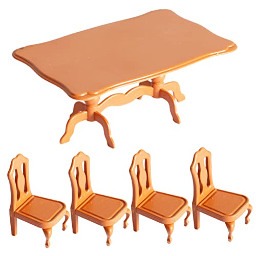 CHICAMPERA 5stücke Miniatur Möbelset Für Puppenhäuser Teiliges Set Stühle Tisch Für Kreative Deko Und Kinderzimmer Detailgetreue Möbel Für -szenen CHICAMPERA 5stücke Miniatur Möbelset Für Puppenhäuser Teiliges Set Stühle Tisch Für Kreative Deko Und Kinderzimmer Detailgetreue Möbel Für -szenen von CHICAMPERA