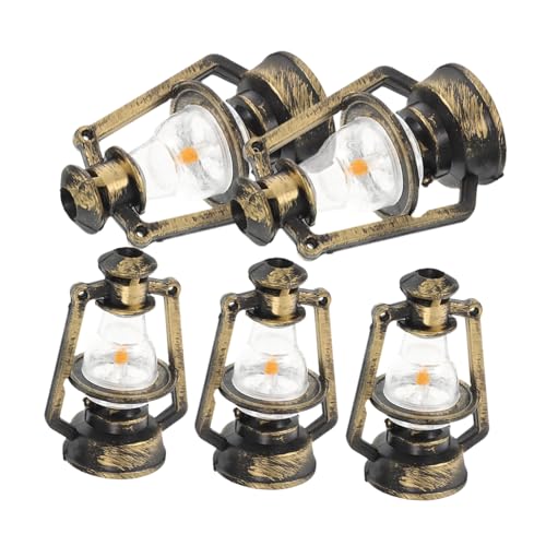 CHICAMPERA 5 Stück Miniatur Retro Petroleumlampe Nostalgische DIY Kerosinlampen für Puppenhaus Vielseitige Miniaturlampen für Landschaftsmodelle und Fotografie Requisiten CHICAMPERA 5 Stück Miniatur Retro Petroleumlampe Nostalgische DIY Kerosinlampen für Puppenhaus Vielseitige Miniaturlampen für Landschaftsmodelle und Fotografie Requisiten von CHICAMPERA