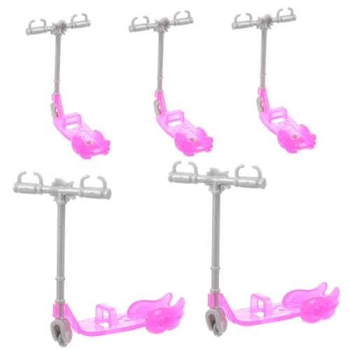 CHICAMPERA 5 Stück Scheibenwagen -autospielzeug Puppe Sie Das Spiel Scooter- Partyspiele Roller Mikro-Layout-Ornament Roller Mini-Scooter-Dekoration Plastik von CHICAMPERA