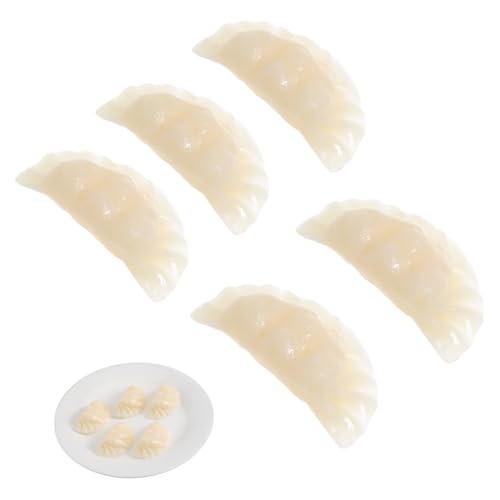 CHICAMPERA 5 Stück Teiliges Fake Dumpling Modell aus PVC Realistische Dekoration für Restaurant Küche und Fotografie Vielseitig Einsetzbar für Home Catering von CHICAMPERA