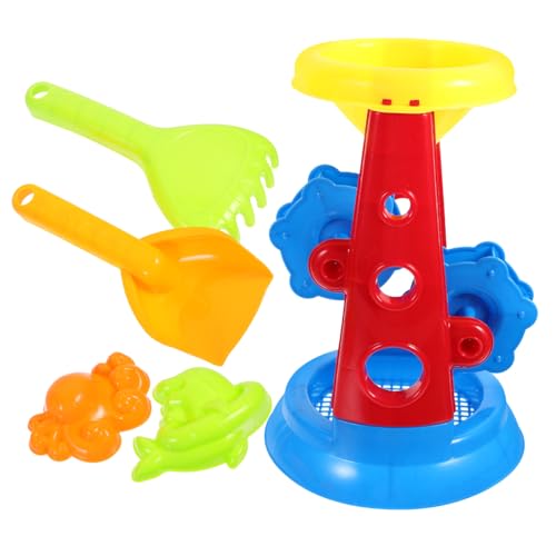 CHICAMPERA 5 Stück Teiliges Sandspielzeug Set für Kunststoff Eimer Sanduhr und Mehr für Kreative Strandspiele Sommer im Freien von CHICAMPERA