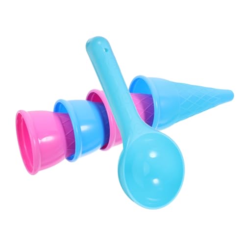CHICAMPERA 5 Stück Teiliges Strandspielzeug Set mit Eiscreme und Schaufel Buntes Sandspielzeug für Kreative Sommerspiele im Freien Geeignet für Sandkastenaktivitäten Zufällige Farbe von CHICAMPERA