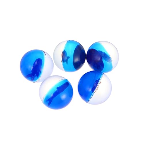 CHICAMPERA 5 Stück Transparenter Ball Springender Ball Aus Gummi Blue CHICAMPERA 5 Stück Transparenter Ball Springender Ball Aus Gummi Blue von CHICAMPERA