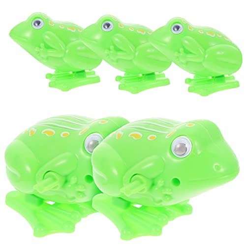 CHICAMPERA 5 Stück Uhrwerk-Frosch- zappelt Reisespielzeug Überraschungsspielzeug kinderspielzeug Cartoon Frösche springende Laufspielzeuge Plastik Green CHICAMPERA 5 Stück Uhrwerk-Frosch- zappelt Reisespielzeug Überraschungsspielzeug kinderspielzeug Cartoon Frösche springende Laufspielzeuge Plastik Green von CHICAMPERA