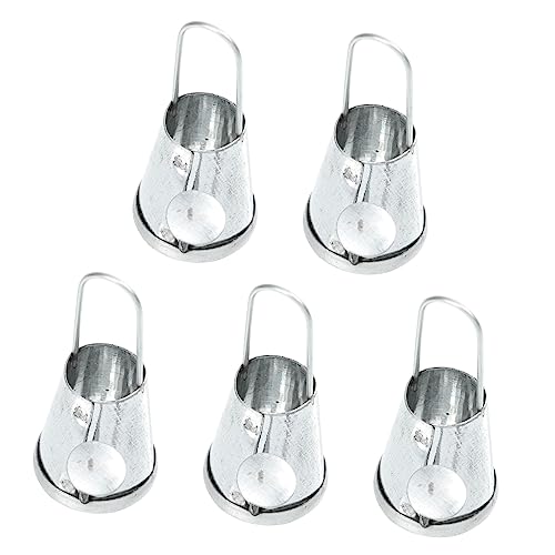 CHICAMPERA 5 Stück Wasserkocher Micro Landschaft Mini-gießkannen Wasserkanne Für Krug Winzig Gießkanne Für Miniatur Pflanzen Drinnen Anlage Klein Eisen Silver von CHICAMPERA