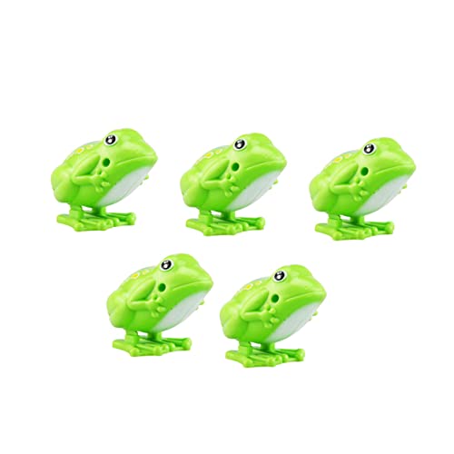 CHICAMPERA 5 Stücke Uhrwerk für kindergeburtstags mitgebsel Kleinkinder Soft Toy Plüschspielzeug pädagogisches lustiges hüpfender Frosch Green CHICAMPERA 5 Stücke Uhrwerk für kindergeburtstags mitgebsel Kleinkinder Soft Toy Plüschspielzeug pädagogisches lustiges hüpfender Frosch Green von CHICAMPERA