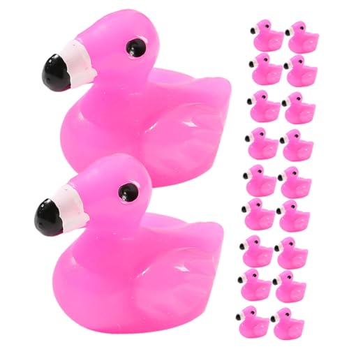 CHICAMPERA 50 Stück Teiliges Miniatur Resin Flamingo Figuren Lebendige Rote Mikro landschaftsdekoration für Puppenhäuser DIY Garten und Party Kindgerechte Kleine Tiere aus Harz von CHICAMPERA