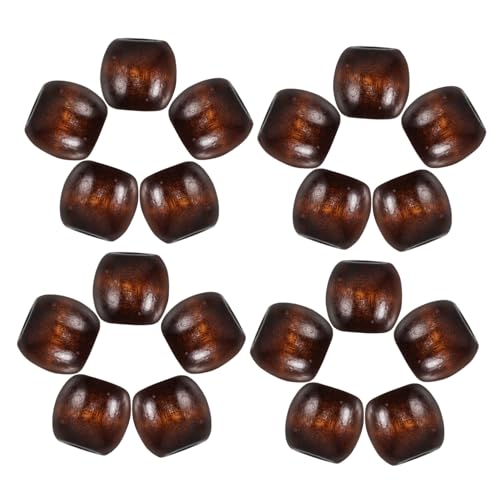 CHICAMPERA 50Stücke Natürliche Holzperlen Runde Abstandshalterperlen Naturholz für DIY Schmuckherstellung Armbänder Halsketten für Handwerksprojekte Poliert von CHICAMPERA