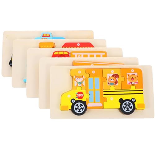 CHICAMPERA 5Sätze Holz Puzzle für Cartoon Lernspielzeug Hand Auge Koordination Sicheres und Kreatives Puzzle für Kleinkinder Teilige Holzpuzzles Feuerwehr LKW Bus CHICAMPERA 5Sätze Holz Puzzle für Cartoon Lernspielzeug Hand Auge Koordination Sicheres und Kreatives Puzzle für Kleinkinder Teilige Holzpuzzles Feuerwehr LKW Bus von CHICAMPERA