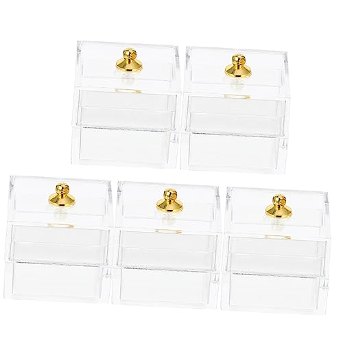 CHICAMPERA 5Stücke Miniatur Aufbewahrungsbox Transparente Boxen für Mini Häuser DIY Deko Requisiten Leichte und Platzsparende Mini Boxen für Puppenhaus Zubehör CHICAMPERA 5Stücke Miniatur Aufbewahrungsbox Transparente Boxen für Mini Häuser DIY Deko Requisiten Leichte und Platzsparende Mini Boxen für Puppenhaus Zubehör von CHICAMPERA