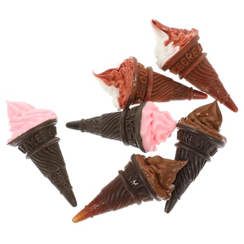 CHICAMPERA 6 Stück Eiscreme aus Resin Teilig Puppenhaus Dekoration Realistische Nachbildung für DIY Mini Häuser Kinderfreundliches Accessoire für Kreatives und Fotorequisiten von CHICAMPERA