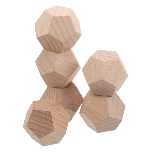 CHICAMPERA 6 Stück Leere Holzwürfel: Unfertige Blöcke, 12-seitige Würfel Für Bastelprojekte – DIY-Graffiti, Geschenkaustausch, Spielzubehör Für Partys CHICAMPERA 6 Stück Leere Holzwürfel: Unfertige Blöcke, 12-seitige Würfel Für Bastelprojekte – DIY-Graffiti, Geschenkaustausch, Spielzubehör Für Partys von CHICAMPERA