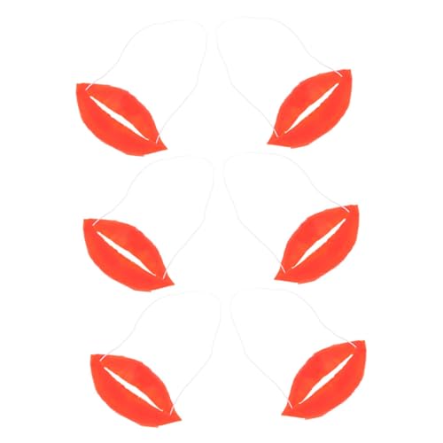 CHICAMPERA 6 Stück Lustige Requisiten Rote Lippen-Mund-Requisite großes Wurstmaul Gesichts-Cosplay-Wurst-Mund dekorative Mundstütze Wurst Mund Plastik CHICAMPERA 6 Stück Lustige Requisiten Rote Lippen-Mund-Requisite großes Wurstmaul Gesichts-Cosplay-Wurst-Mund dekorative Mundstütze Wurst Mund Plastik von CHICAMPERA
