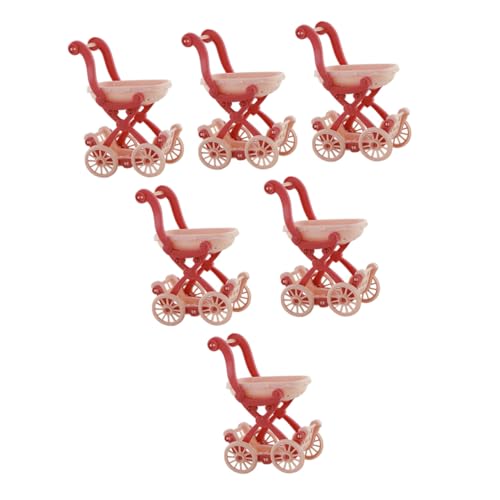 CHICAMPERA 6 Stück Mini Einkaufswagen für Puppenhaus Teiliges Zufällige Farben Zubehör für Kindergeburtstag und Modepuppen Vielseitig Einsetzbar als Miniaturmöbel und Zufällige Farbe von CHICAMPERA