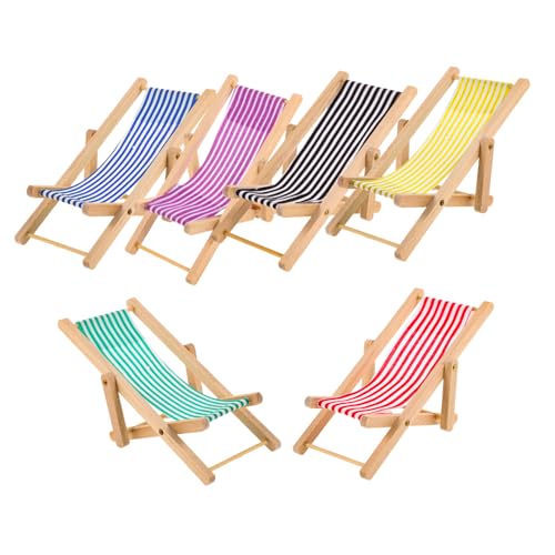CHICAMPERA 6 Stück Miniatur Strandstuhl Faltbare Puppenhaus Liegestühle für Mikrolandschaften Sicher und Leicht für Kinderspielzeug und Dekoration CHICAMPERA 6 Stück Miniatur Strandstuhl Faltbare Puppenhaus Liegestühle für Mikrolandschaften Sicher und Leicht für Kinderspielzeug und Dekoration von CHICAMPERA