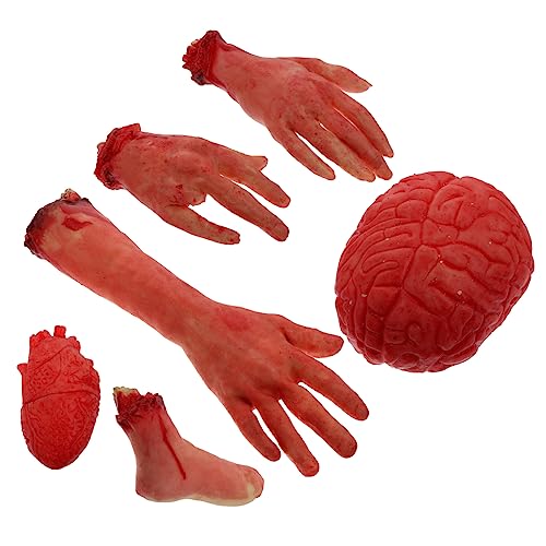 CHICAMPERA 6 Stück Teiliges Gruselige Körperteile Deko für Halloween Abgetrennte Hände und Füße als Requisiten für Spukhaus und Partys Realistische und Langlebige Halloween Dekoration CHICAMPERA 6 Stück Teiliges Gruselige Körperteile Deko für Halloween Abgetrennte Hände und Füße als Requisiten für Spukhaus und Partys Realistische und Langlebige Halloween Dekoration von CHICAMPERA