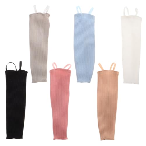 CHICAMPERA 6 Stück Teiliges Handgestrickter Puppenkleidung für Puppen Wechselkleider für Rollenspiele Sanften Farben Rosé von CHICAMPERA