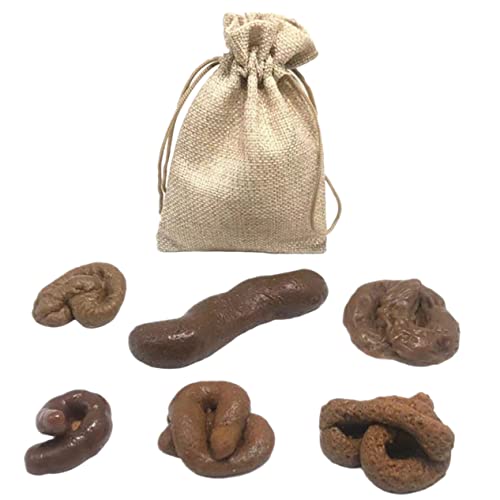 CHICAMPERA 6 Stück Teiliges Set Fake Poop Lustige Streichartikel für Halloween und Aprilscherze Realistische Kothaufen für Partys für Erwachsene und Sicher und Langlebig von CHICAMPERA