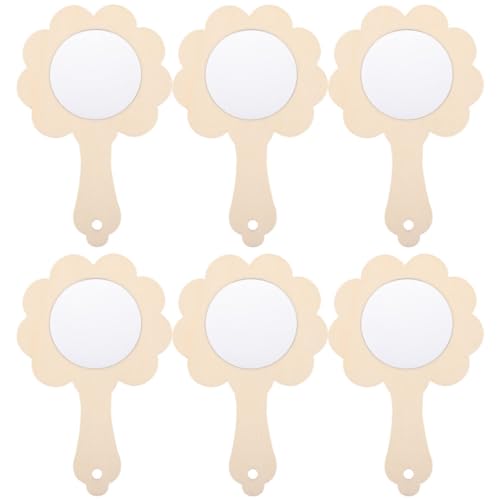 CHICAMPERA 6 Stück Teiliges Unfertige Holzspiegel für DIY Handspiegel zum Malen und Basteln für Kreative mit Jungen Mädchen für Geburtstagsfeiern und Familienaktivitäten CHICAMPERA 6 Stück Teiliges Unfertige Holzspiegel für DIY Handspiegel zum Malen und Basteln für Kreative mit Jungen Mädchen für Geburtstagsfeiern und Familienaktivitäten von CHICAMPERA