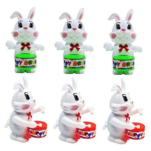 CHICAMPERA 6 Stück Trommelkaninchen Desktop Trommelpuppe Aufziehspielzeug Kaninchenpuppe Schmuck Kaninchenförmiges Aufziehspielzeug Kinderspielzeug Trommelspielzeug Aufziehfigur CHICAMPERA 6 Stück Trommelkaninchen Desktop Trommelpuppe Aufziehspielzeug Kaninchenpuppe Schmuck Kaninchenförmiges Aufziehspielzeug Kinderspielzeug Trommelspielzeug Aufziehfigur von CHICAMPERA