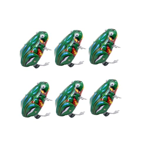 CHICAMPERA 6 Stück Uhrwerk-Frosch- Sprungspielzeug aufziehen Party Kleinkinder für Aufzieh Frosch Frösche Kleintierspielzeug Spielzeugfrösche Eisen Grün CHICAMPERA 6 Stück Uhrwerk-Frosch- Sprungspielzeug aufziehen Party Kleinkinder für Aufzieh Frosch Frösche Kleintierspielzeug Spielzeugfrösche Eisen Grün von CHICAMPERA