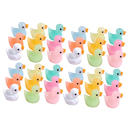 CHICAMPERA 60 Stck. leuchtende Entenverzierung Mini-Frösche kleine Enten Bausatz Frosch cutermesserser heusgen anpflanztöpfchen wischtelgeschenk kleine Tierfiguren Statue Harz von CHICAMPERA