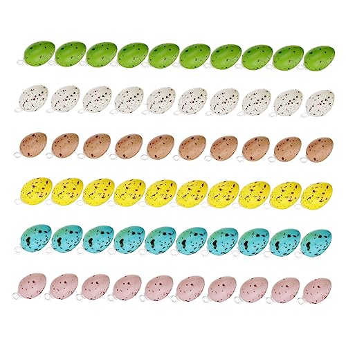 CHICAMPERA 60pcs Dekoratives Osterei Handgemachtes DIY Gemaltes Ei Simulation Ei Zufällige Farbe CHICAMPERA 60pcs Dekoratives Osterei Handgemachtes DIY Gemaltes Ei Simulation Ei Zufällige Farbe von CHICAMPERA