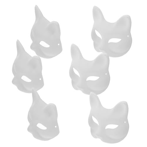 CHICAMPERA 6Stücke DIY Katzen und Fuchsmaske Leere Papiermasken zum Bemalen für Kreative Cosplay Masken für Halloween Partys Hochzeiten und Bühnenauftritte CHICAMPERA 6Stücke DIY Katzen und Fuchsmaske Leere Papiermasken zum Bemalen für Kreative Cosplay Masken für Halloween Partys Hochzeiten und Bühnenauftritte von CHICAMPERA