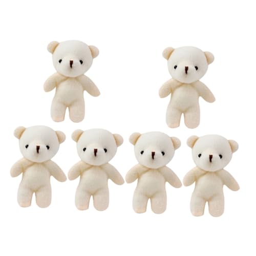CHICAMPERA 6Stücke Plüschbär Schlüsselanhänger Anhänger Süße Bären Charms für Taschen Dekoration Leicht und Tragbar für Party und Festival von CHICAMPERA