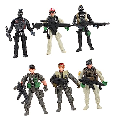 CHICAMPERA 6Stücke Teiliges Flexible Kunststoffsoldaten Modelle für Militärspielzeug mit Realistischem Design für Kreative Militärspiele und Rollenspiele CHICAMPERA 6Stücke Teiliges Flexible Kunststoffsoldaten Modelle für Militärspielzeug mit Realistischem Design für Kreative Militärspiele und Rollenspiele von CHICAMPERA