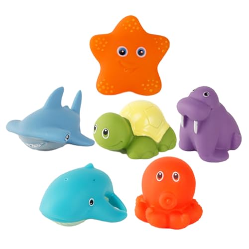 CHICAMPERA 6Stücke Teiliges Kleinkinder Badespielzeug mit Wärmeverfärbung Cartoon Tiere für Sicheres Baden Farbenfrohes Quietschendes für Badewanne CHICAMPERA 6Stücke Teiliges Kleinkinder Badespielzeug mit Wärmeverfärbung Cartoon Tiere für Sicheres Baden Farbenfrohes Quietschendes für Badewanne von CHICAMPERA