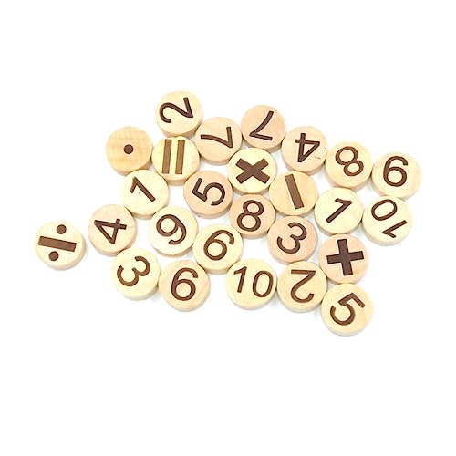 CHICAMPERA 78 Stück Alphabet-Scheiben Jumbo klein Zahlen hölzerne Patches Buchstaben Scheiben Buchstabenscheiben aus Holz Bambus von CHICAMPERA