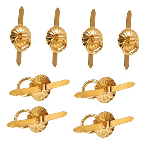 CHICAMPERA 8 Stück Mini-Hausgriff-Ersatz Griffe Ring zieht Kindergarten mit Antiquität Mini-Hausmöbelgriff Mini-Hausmöbelteile Möbel liefert kleine Möbelaccessoires Aluminiumlegierung Golden von CHICAMPERA