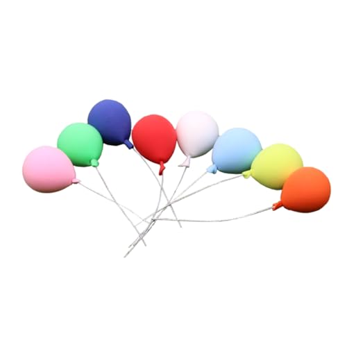 CHICAMPERA 8 Stück Puppenhaus-Ballon Miniaturornament Mikrogartenverzierung Ballonmodell Mikrolandschaftsornament Miniaturdekoration Ornament Für Puppenhaus Feengarten Zubehör Colorful Ton von CHICAMPERA