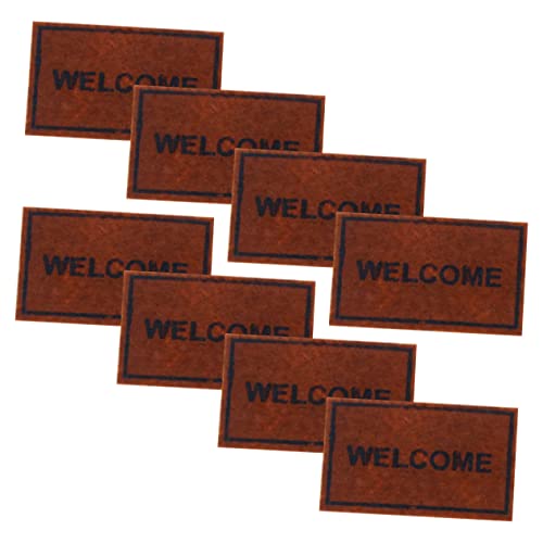 CHICAMPERA 8 Stück Simulierter Nicht Gewebter Teppich Puppenhausmöbel Teppiche Mini Zubehör Willkommen Winzig Klein Spielhaus Teppichdekor Dollhouse Floor Teppich Vlies CHICAMPERA 8 Stück Simulierter Nicht Gewebter Teppich Puppenhausmöbel Teppiche Mini Zubehör Willkommen Winzig Klein Spielhaus Teppichdekor Dollhouse Floor Teppich Vlies von CHICAMPERA
