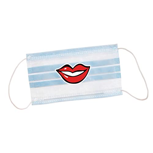 CHICAMPERA 80 Stück Maskenaufkleber kollegen schmunzelsteine face mask Beauty Verschönerung Lippen Aufkleber Beauty smlie Paster maskieren Lächelnde Abziehbilder von CHICAMPERA