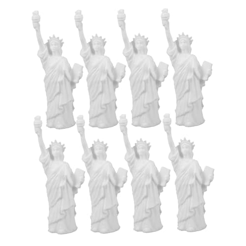 CHICAMPERA 8stücke Teiliges Miniaturmodell Maßstab Freiheitsstatue Für Puppenhaus Und Landschaftsdekoration Detailreiche Resin-souvenirfigur Aus Amerika von CHICAMPERA