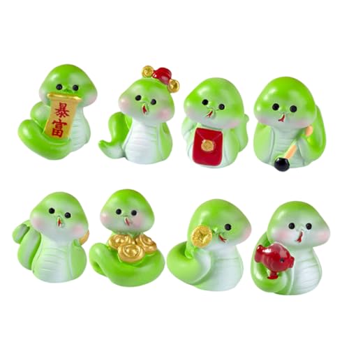 CHICAMPERA 8Stücke Miniatur Schlangenfiguren aus DIY Deko für Kompakte Ornamente für Schreibtisch Regal Vielseitige Schlangen Statuen für Kreative Bastelprojekte von CHICAMPERA
