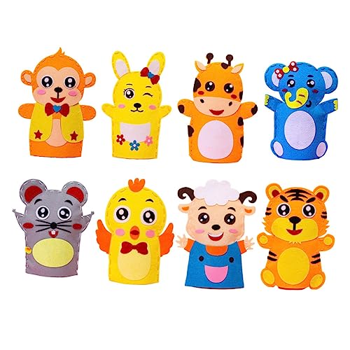 CHICAMPERA 8Stücke Teiliges DIY Handpuppen Bastelset für Kreative Vlies Puppenmaterialien im Cartoon Stil für Lernspielzeug Fantasie und Praktischen Fähigkeiten CHICAMPERA 8Stücke Teiliges DIY Handpuppen Bastelset für Kreative Vlies Puppenmaterialien im Cartoon Stil für Lernspielzeug Fantasie und Praktischen Fähigkeiten von CHICAMPERA