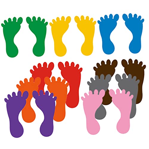 CHICAMPERA 9 Paare Pärchen Bunte Fußabdruck Aufkleber für Selbstklebende Bodenmarker für Kindergarten Wohnzimmer Spielzimmer Langlebig für Spiele und Lehrzwecke Zufällige Zufällige Farbe CHICAMPERA 9 Paare Pärchen Bunte Fußabdruck Aufkleber für Selbstklebende Bodenmarker für Kindergarten Wohnzimmer Spielzimmer Langlebig für Spiele und Lehrzwecke Zufällige Zufällige Farbe von CHICAMPERA