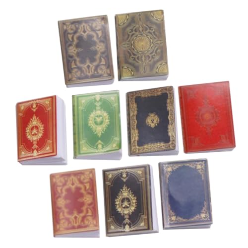 CHICAMPERA 9 Stück Mini-buchornamente Miniatur-buchmodell Kleine Spielzeugbücher Minibücher Für Puppe Mini-bücher Miniatur-bücher- Miniatur-blankobücher Mini -Buch Papierstau von CHICAMPERA