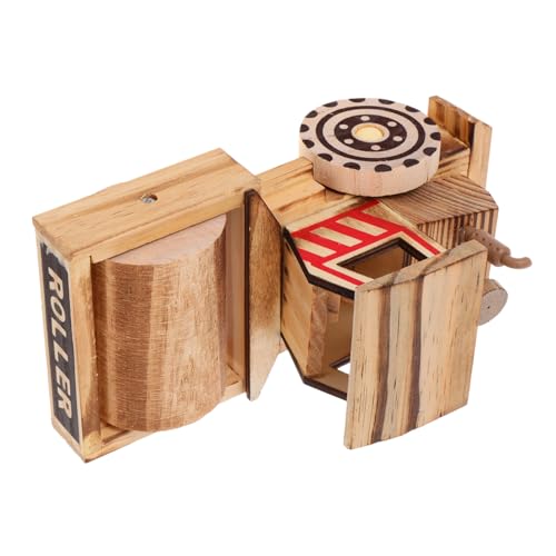 CHICAMPERA Antikes Kunsthandwerk Aus Holz -rollwagen Holz-rollwagen-Ornament Kleine Rollwagen-verzierung Rollwagen Model Craft Modell Eines Rollwagens Home-rollwagen-Statue Hölzern von CHICAMPERA