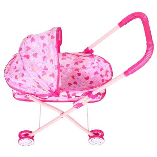 CHICAMPERA Babypuppenwagen mit Höhenverstellbarem Griff Faltbarer Spielzeugkinderwagen aus und Oxford für Kreatives und Interaktion zwischen Eltern und Kindern von CHICAMPERA