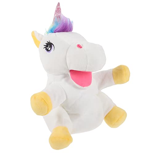 CHICAMPERA Einhorn Handpuppe für Interaktive Storytelling Marionette Plüsch Einhorn Realistisches Handspielzeug für Kreative Spiele für Fantasievolle Aktivitäten und Kommunikationsförderung von CHICAMPERA