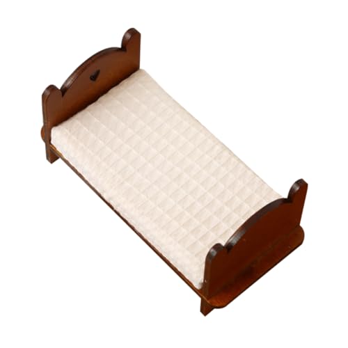 CHICAMPERA Einzelbett Modell Winziges Bett Puppenhaus Bettwäsche Miniatur Bett Rollenspiel Puppenhaus Krippe Aus Holz CHICAMPERA Einzelbett Modell Winziges Bett Puppenhaus Bettwäsche Miniatur Bett Rollenspiel Puppenhaus Krippe Aus Holz von CHICAMPERA