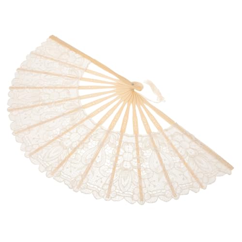 CHICAMPERA Eleganter Handfächer aus Spitze Faltbarer Handfächer für Diy Wanddekoration Vintage Design und Tragbar für Tanz und Partys für Heiße Sommertage von CHICAMPERA