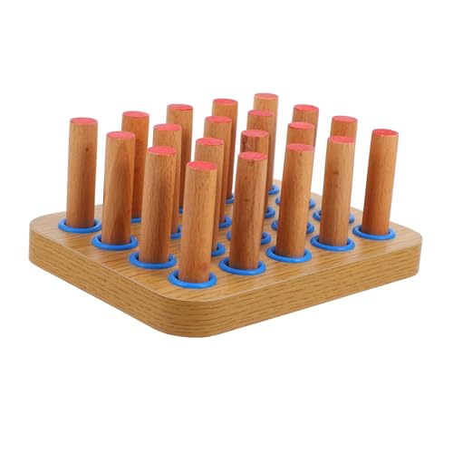 CHICAMPERA Finger Rehabilitation Board aus Holz mit Holzstöpseln Handtherapie Übungsbrett zur Verbesserung der Feinmotorik und Hand Auge Koordination für Zuhause und Kliniken von CHICAMPERA