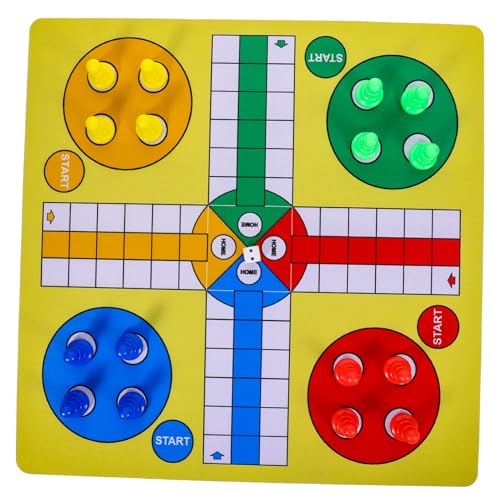 CHICAMPERA Fliegendes Schachspiel Set Tragbares Ludo Brettspiel mit Figuren für Reisen und Partys Leichtes Stabiles Design für Unvergesslichen Spielspaß von CHICAMPERA